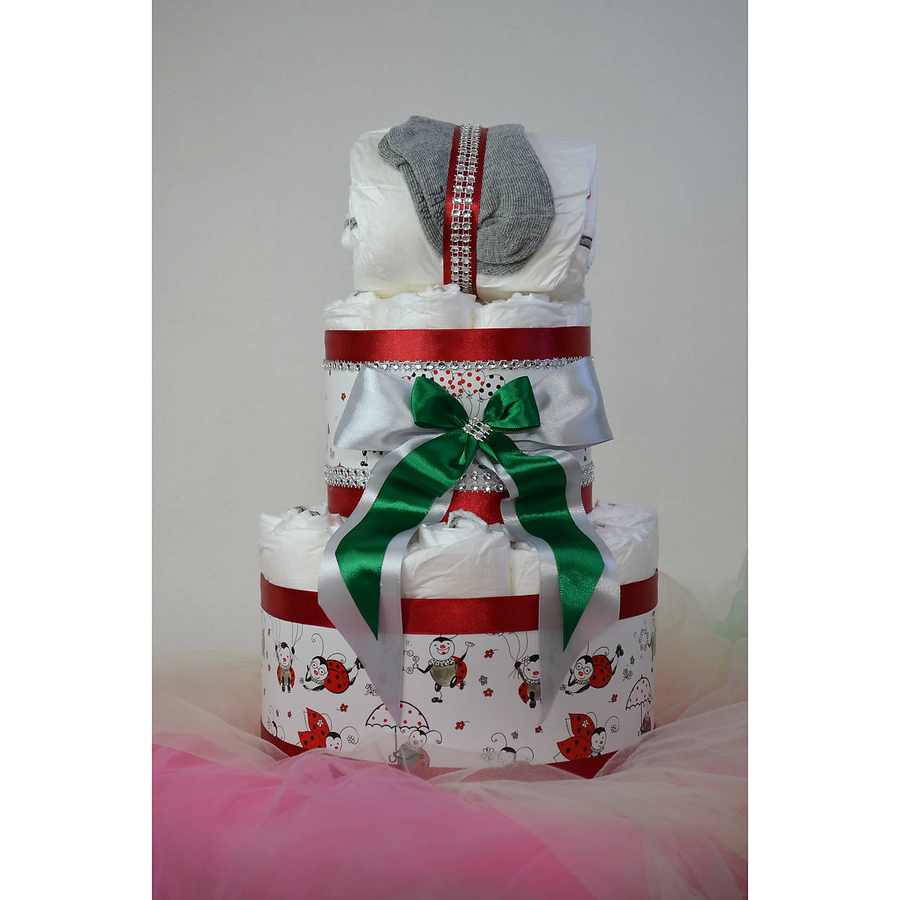 Plienková torta malá LIENKA (Veľkosť plienok č.6 (nad 15kg))