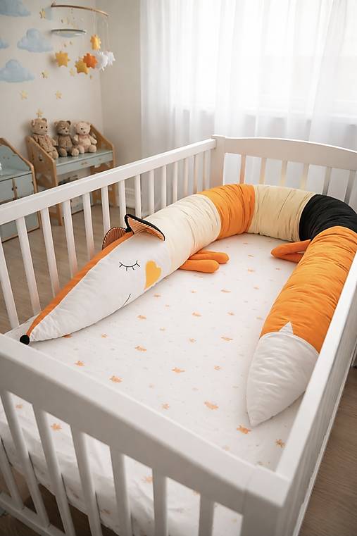 Detský textil - Mantinel do postieľky Liška - 18118555_