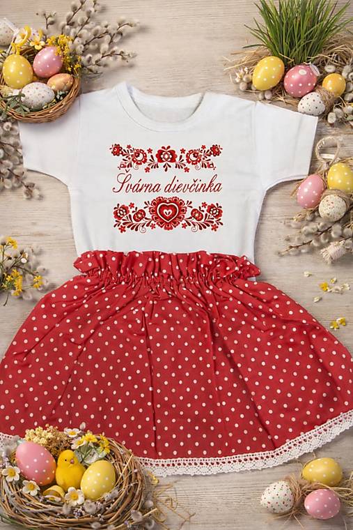 Detské súpravy - Súprava folk vo veľkej zľave - tričko k sukni zdarma - 18119324_