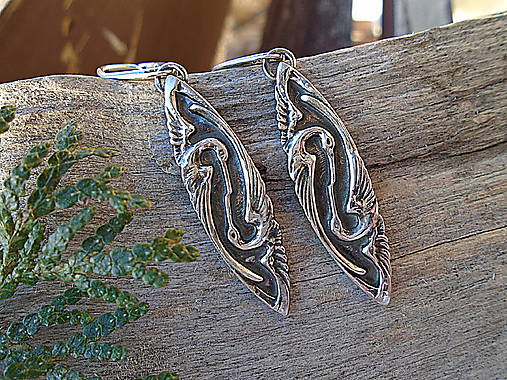 Strieborné náušnice Ag925 Volavky II