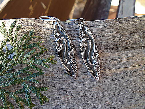 Strieborné náušnice Ag925 Volavky II