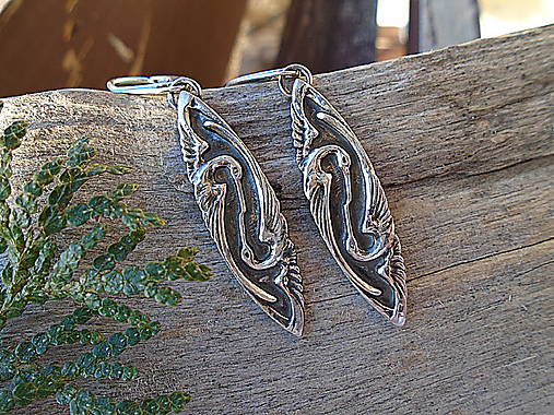 Strieborné náušnice Ag925 Volavky II