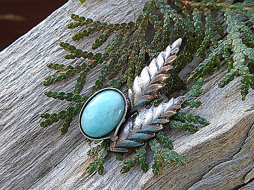 Cínovaná Brošňa Amazonit