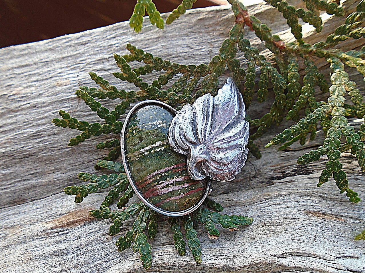 Cínovaná Brošňa Jaspis