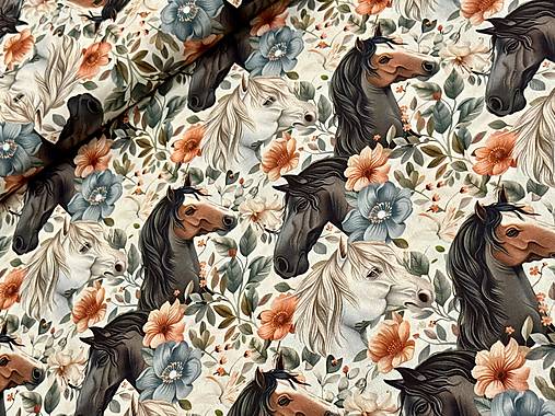 100% BAVLNA / 3D KONÍKY