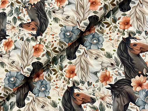 100% BAVLNA / 3D KONÍKY