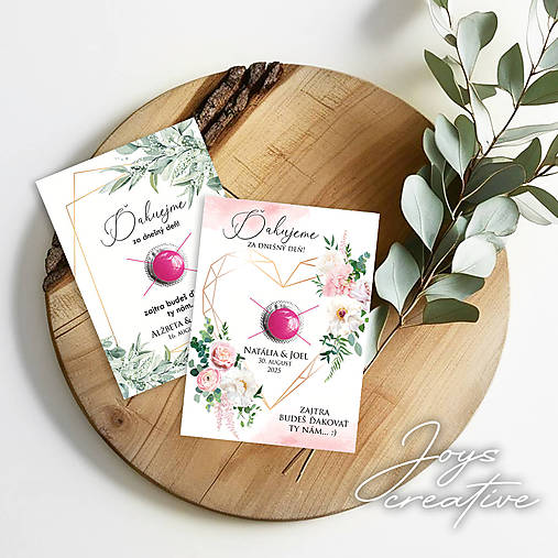 Kartička na tabletku ako darček pre hostí (srdiečko)