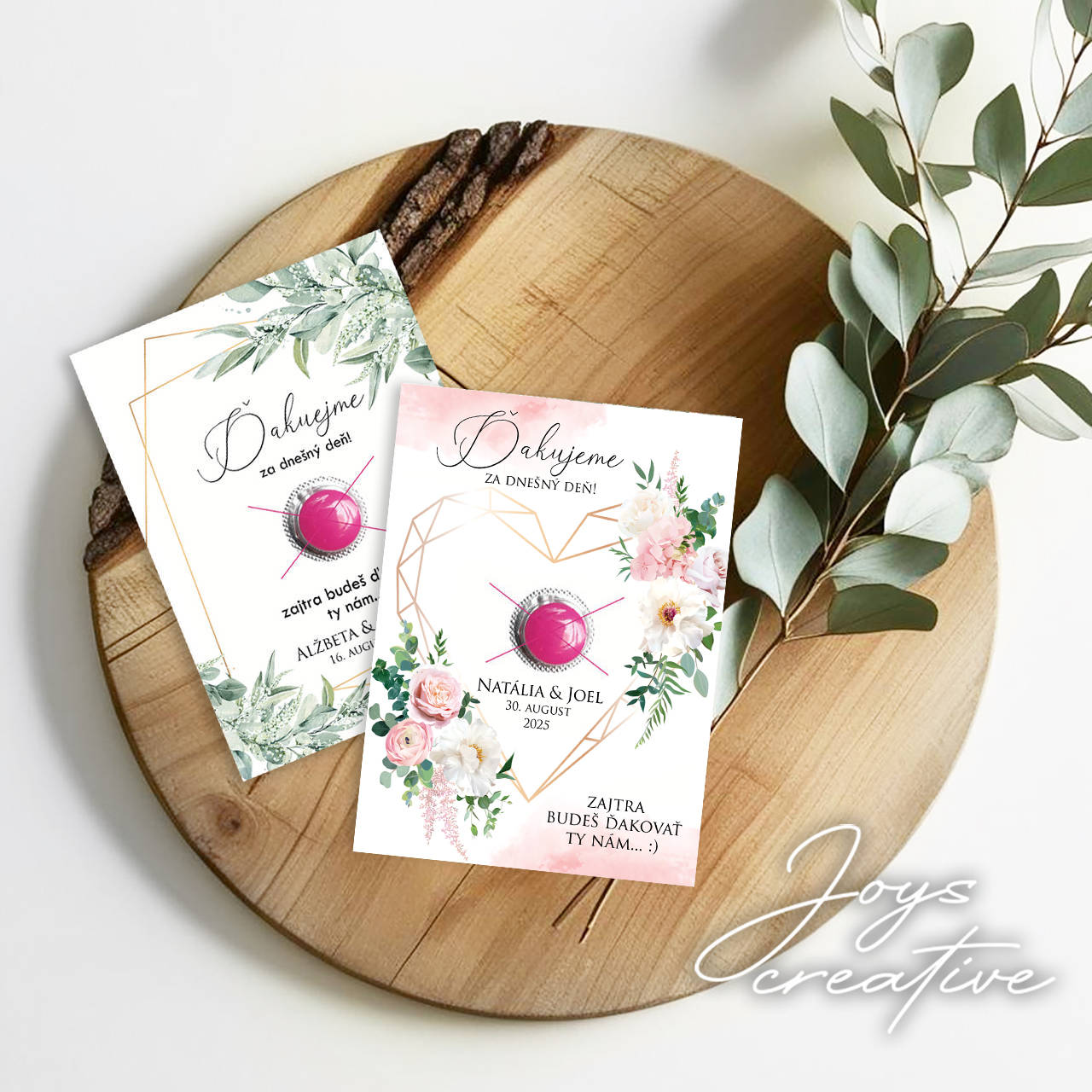 Kartička na tabletku ako darček pre hostí (srdiečko)