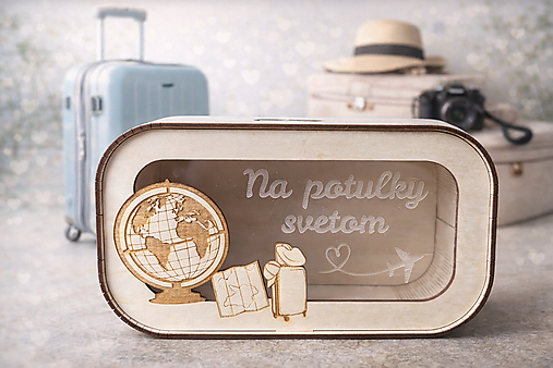 Úložné priestory & Organizácia - Pokladnička - Cestovanie personalizovaná na potuľky svetom - 18118311_