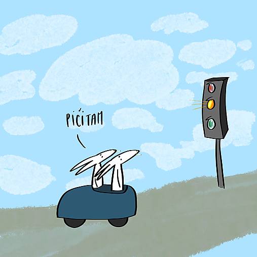 Zajace vodiči - pčtm, Giclée art print 30x36