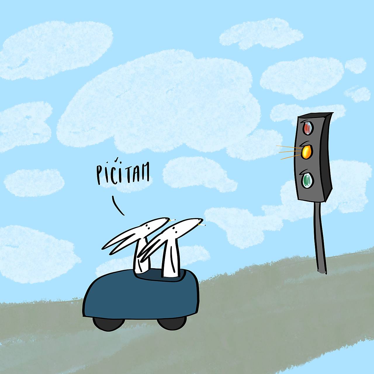 Zajace vodiči - pčtm, Giclée art print 30x36