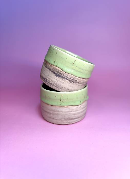 Marble keramický hrnček zelený