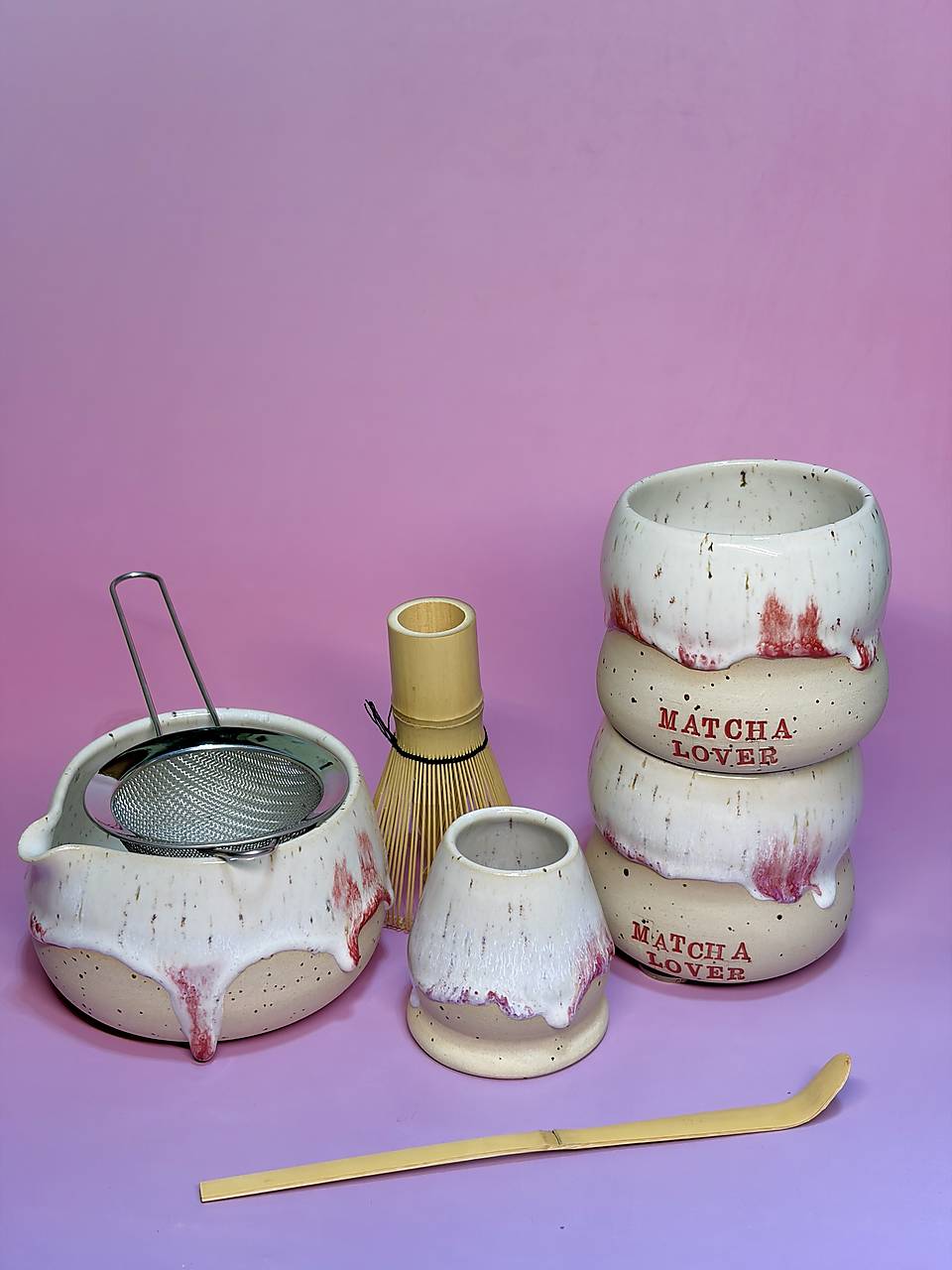 Keramický Matcha set I Love You So Matcha (S príslušenstvom)