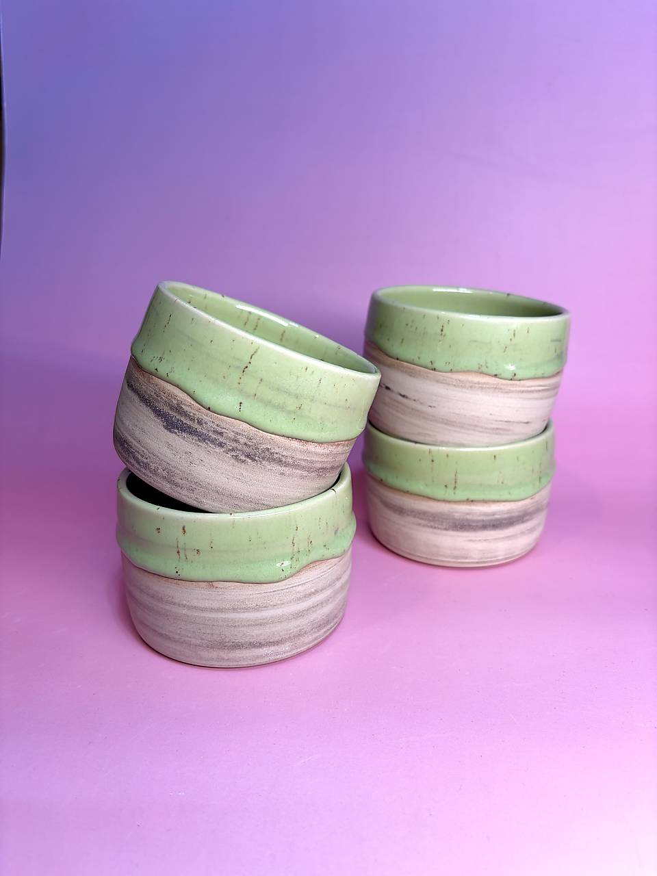 Marble keramický hrnček zelený