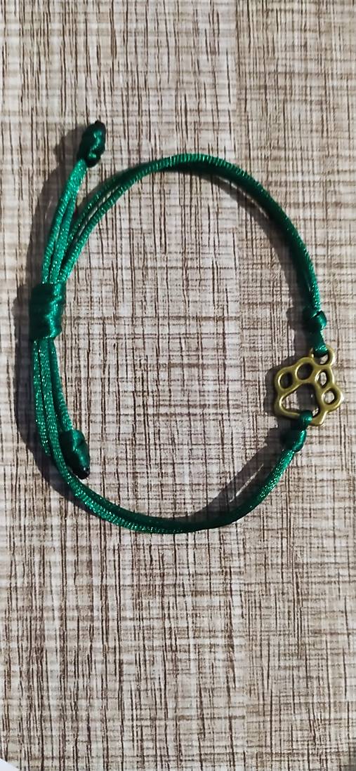 Detské doplnky - Náramok zelená lúka a psík - 18119656_