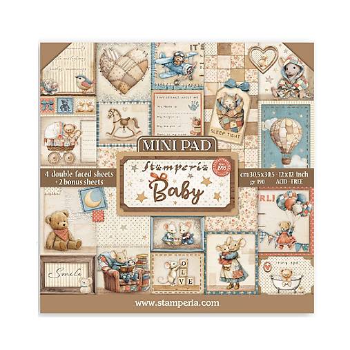 Papier - Stamperia Scrapbook papier Baby 12 x 12 - 18122719_