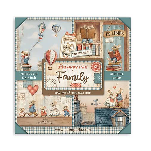 Papier - Stamperia Scrapbook papier Family  12 x 12 Maxi - 18122962_