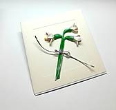 Papiernictvo - Blahoželanie / pohľadnica so snežienkami ... - 18122449_