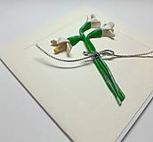 Papiernictvo - Blahoželanie / pohľadnica so snežienkami ... - 18122453_