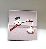 Papiernictvo - Blahoželanie k narodeniu bábätka / krstu ... fialkavé - 18122489_