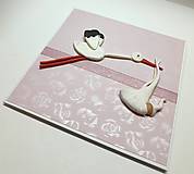 Papiernictvo - Blahoželanie k narodeniu bábätka / krstu ... fialkavé - 18122497_