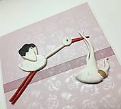 Papiernictvo - Blahoželanie k narodeniu bábätka / krstu ... fialkavé - 18122499_