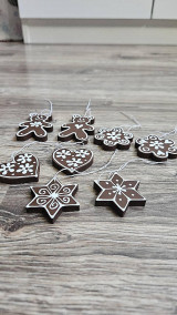 Dekorácie - Drevené medovníčky na stromček - 18121440_