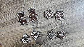 Dekorácie - Drevené medovníčky na stromček - 18121446_