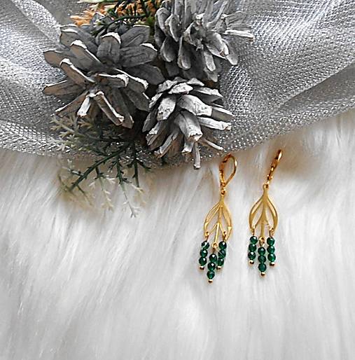 Náušnice - Náušnice pozlátená chirurgická oceľ- krištáľ - 18121683_