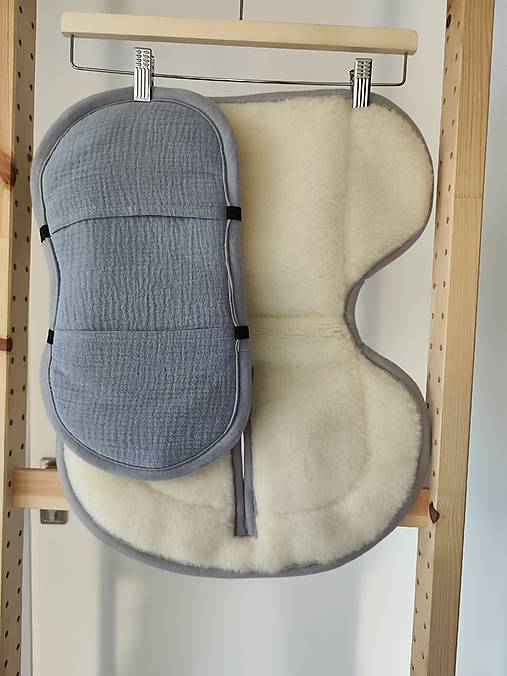 Detský textil - VLNIENKA podložka do autosedačky Britax Römer Baby Safe 3 100% Merino top Super wash 100% Mušelín Grey stredne šedý - 18121893_