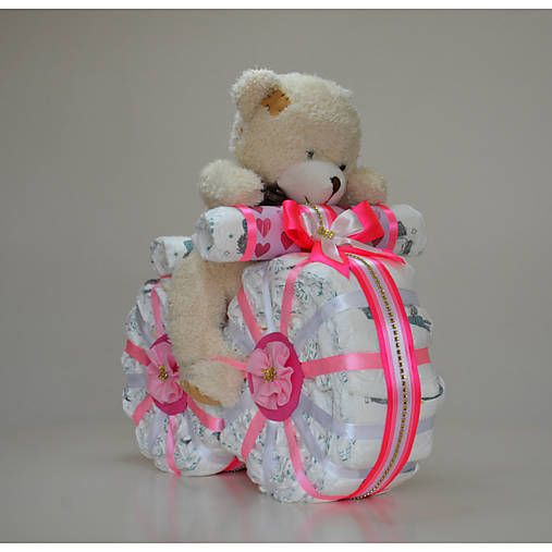 Plienková torta MOTORKA - ružová