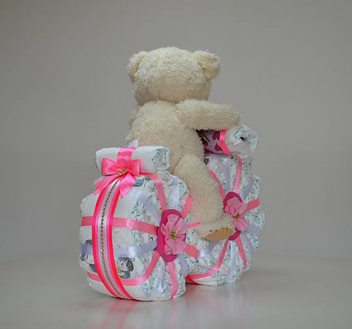 Plienková torta MOTORKA - ružová