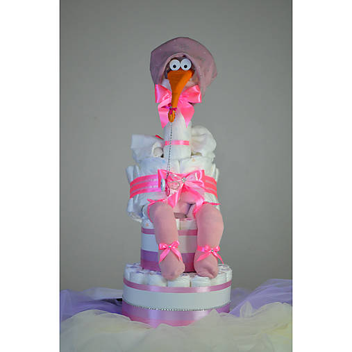 Plienková torta - BOCIAN ružový