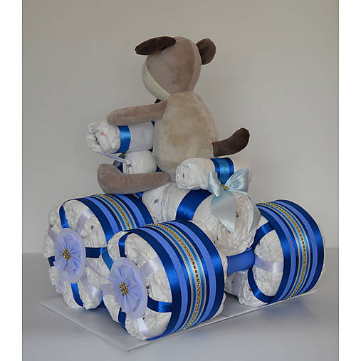 Plienková torta ŠTVORKOLKA - modrá