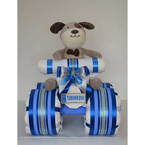 Plienková torta ŠTVORKOLKA - modrá