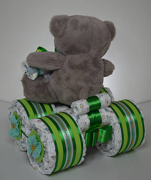 Plienková torta ŠTVORKOLKA - modrá, zelená