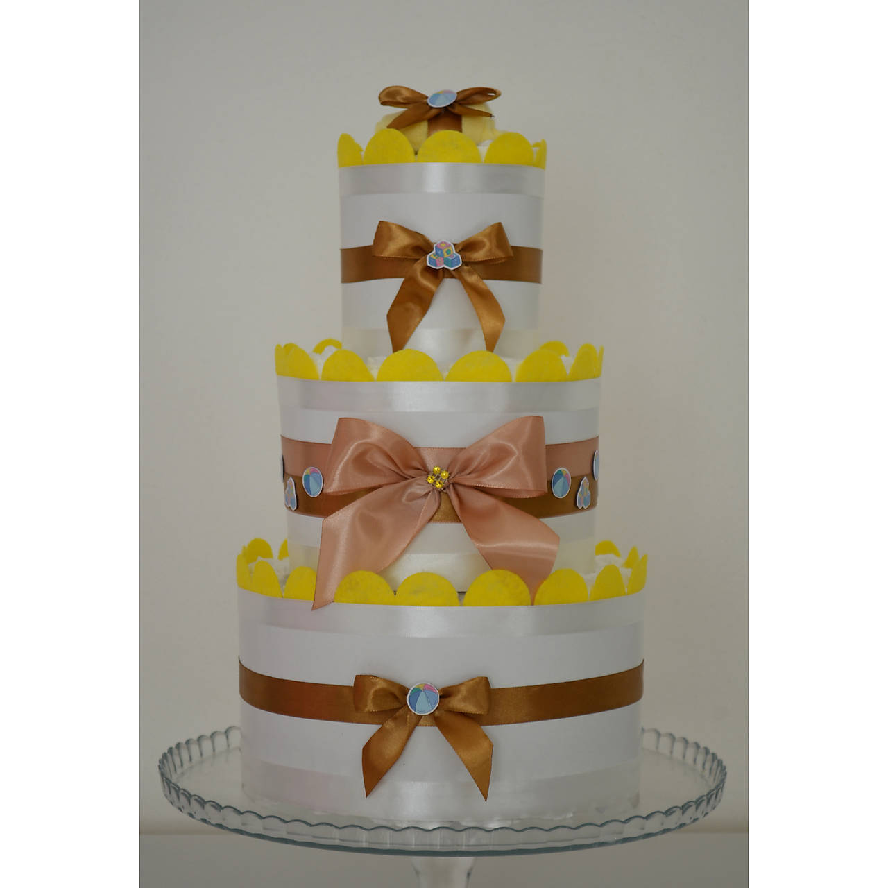 Plienková torta 3-poschodová žltá