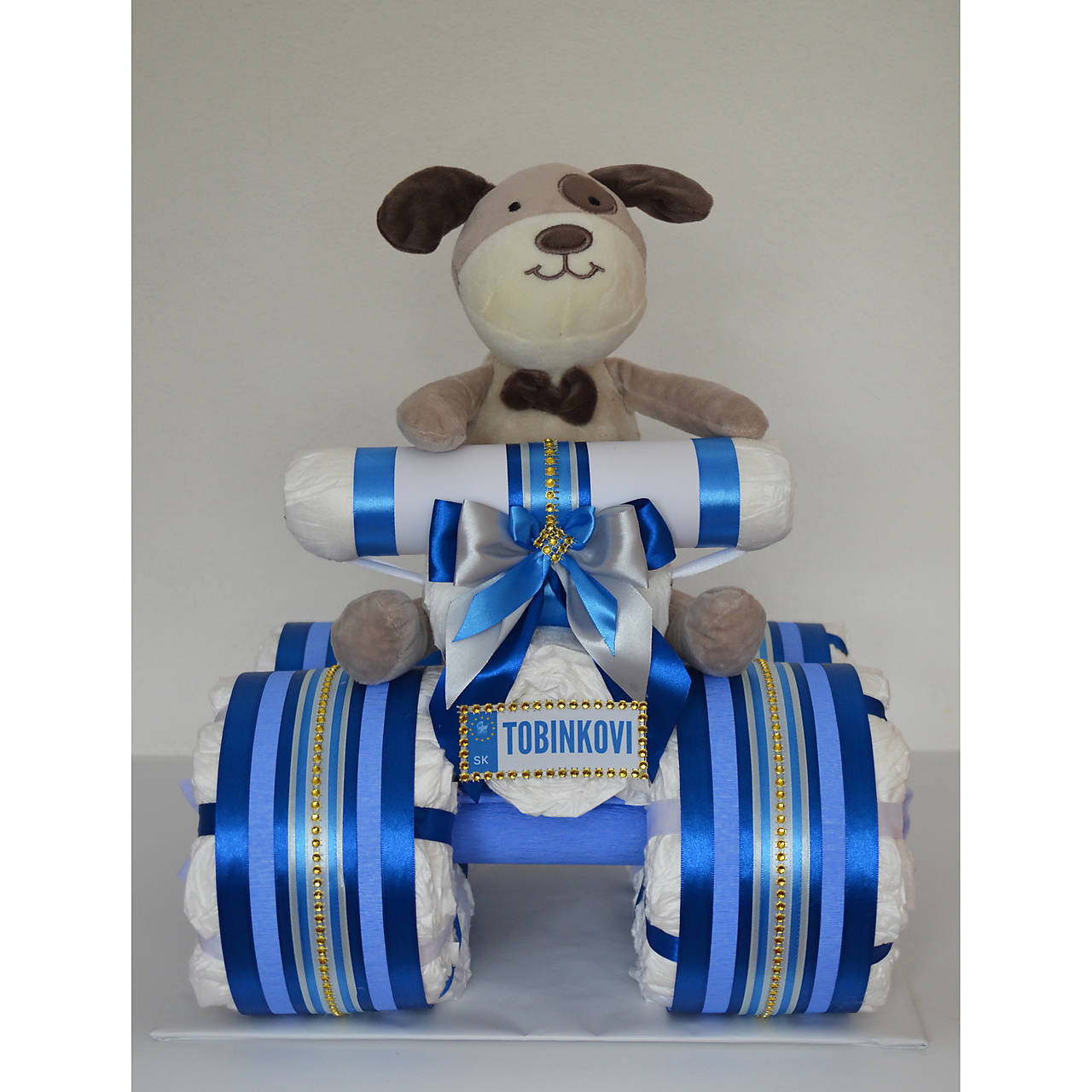 Plienková torta ŠTVORKOLKA - modrá