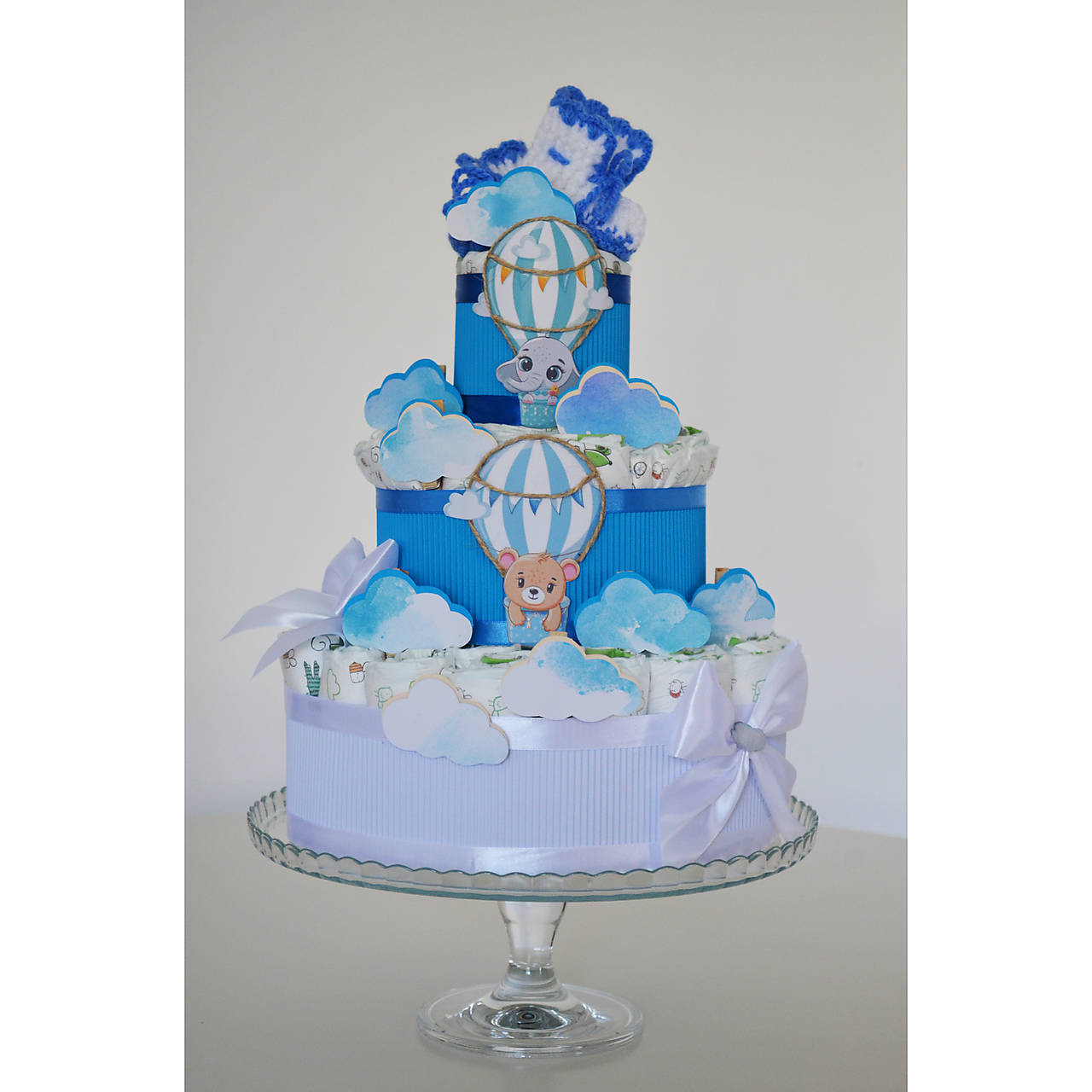 Plienkotorty BALÓNY V OBLAKOCH - modrá