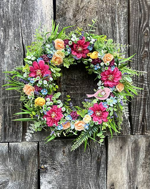 Dekorácie - Jarný veniec na dvere - 18122012_