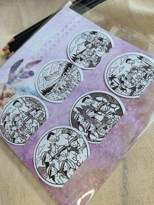 Magnetky - Magnetky na domaľovanie Rodina - 18122361_