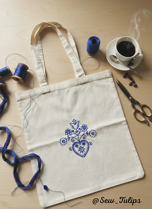 Nákupné tašky - Plátenná taška zo série Folklór: Vzor Liptov - 18121610_