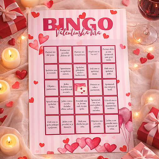 Grafika - Valentínske bingo pre páry – zábavná hra na Valentína (PDF A4) - 18122305_