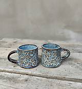 Nádoby - Šálka zelená - kvety - 18120922_