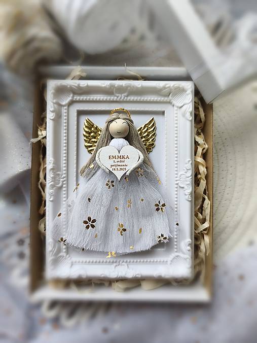 Dekorácie - Macrame anjel prvé sväté prijímanie - 18124885_