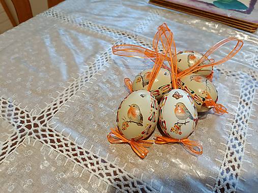 Dekorácie - Vajíčka s vtáčikom na zavesenie - 18125359_