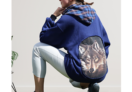 Pánske oblečenie - Mikina vlčia sila - 18125729_