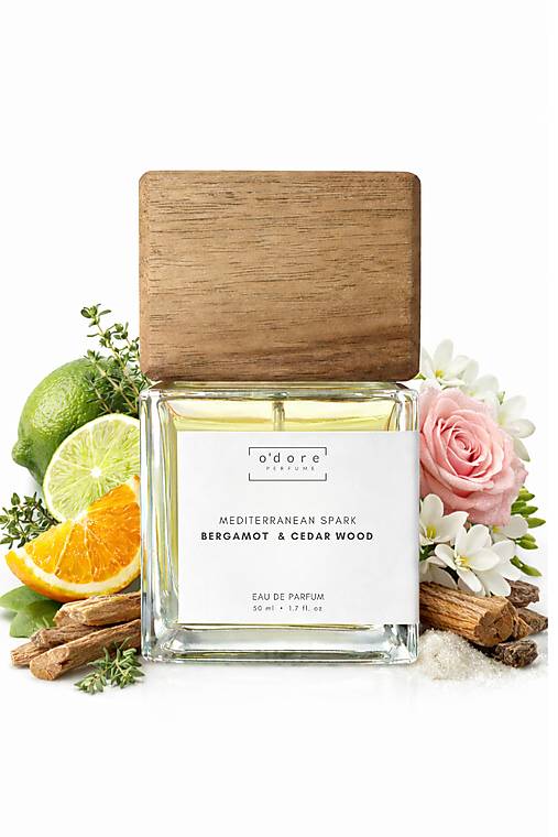 Telová kozmetika - o'dore Eau de parfum MEDITERRANEAN SPARK Bergamot & Cedar wood 50 ml - 18124118_