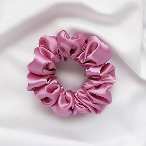 Ozdoby do vlasov - Saténová scrunchie | CLASSIC (Žuvačková ružová) - 18123896_