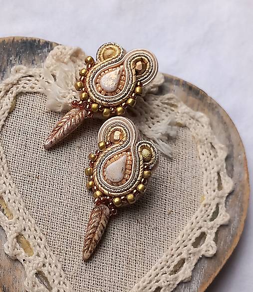 Náušnice - Zlatá vanilka - 18124664_